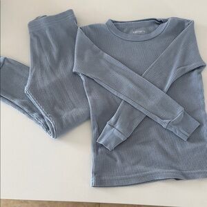 Carter's Gray Waffle Knit Pajama Set